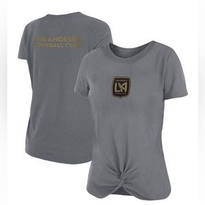 New Era Women's Gray LAFC Front Twist T-shirt | Medium